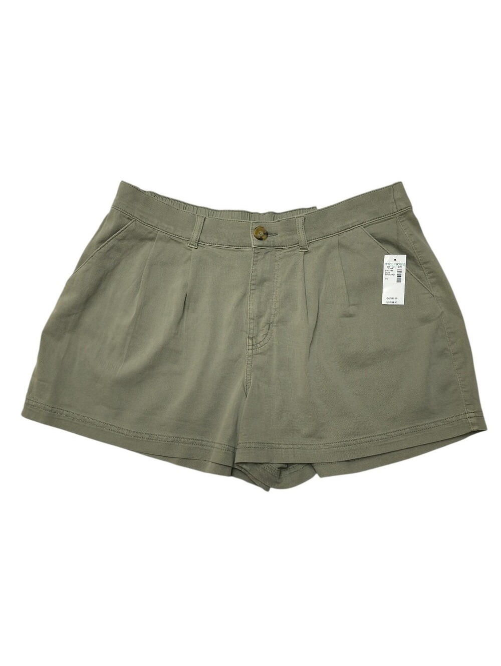 NWT Maurices Women’s Olive Green High Rise Casual Shorts Size 14